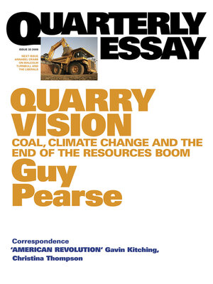 cover image of Quarterly Essay 33 Quarry Vision